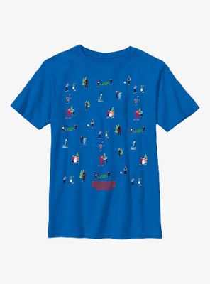 Stranger Things Holiday Tree Scenes Group Youth T-Shirt