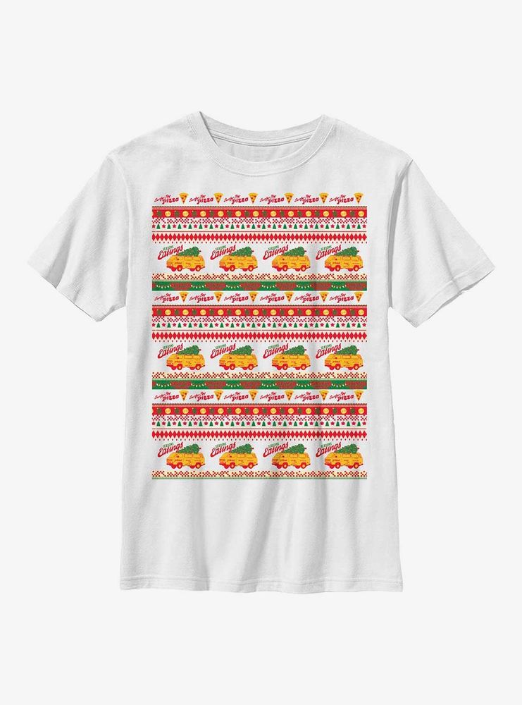 Stranger Things Surfer Boy Pizza Ugly Sweater Youth T-Shirt