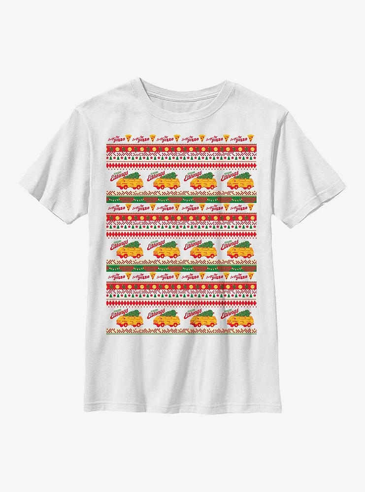 Stranger Things Surfer Boy Pizza Ugly Sweater Youth T-Shirt