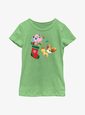 Pokémon Jigglypuff And Fennekin Gift Stocking Youth Girls T-Shirt