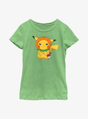 Pokémon Pumpkin Hat Pikachu Youth Girls T-Shirt