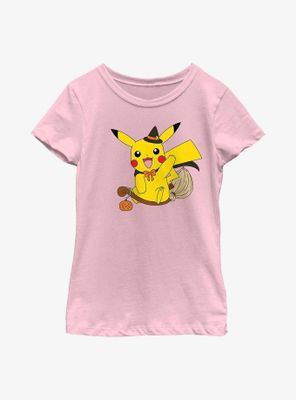 Pokémon Witch Flying Pikachu Youth Girls T-Shirt