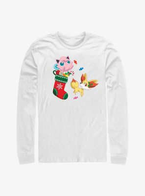Pokémon Jigglypuff And Fennekin Gift Stocking Long-Sleeve T-Shirt