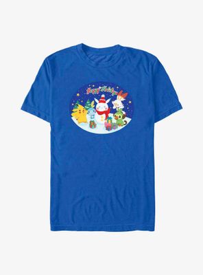 Pokémon Snow Globe Pikachu, Sobble, Scorbunny, And Grookey T-Shirt