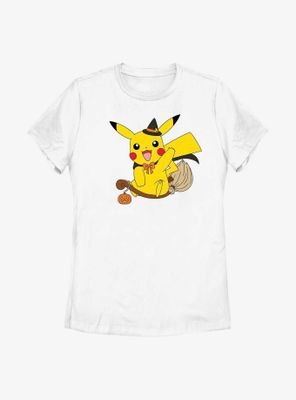 Pokémon Witch Flying Pikachu Womens T-Shirt