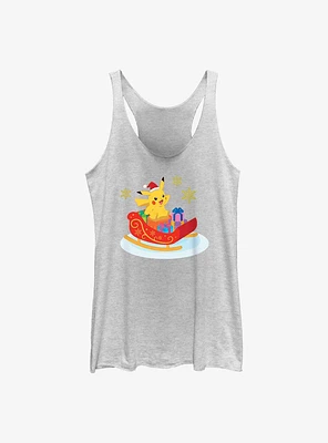 Pokémon Pikachu Christmas Ride Womens Tank Top