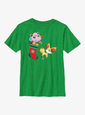 Pokémon Jigglypuff And Fennekin Gift Stocking Youth T-Shirt