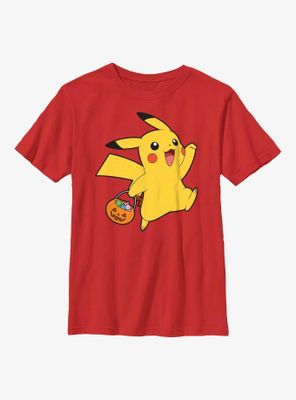 Pokémon Pikachu Trick-Or-Treating  Youth T-Shirt