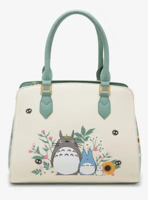 Studio Ghibli My Neighbor Totoro Sage Green Floral Satchel Bag