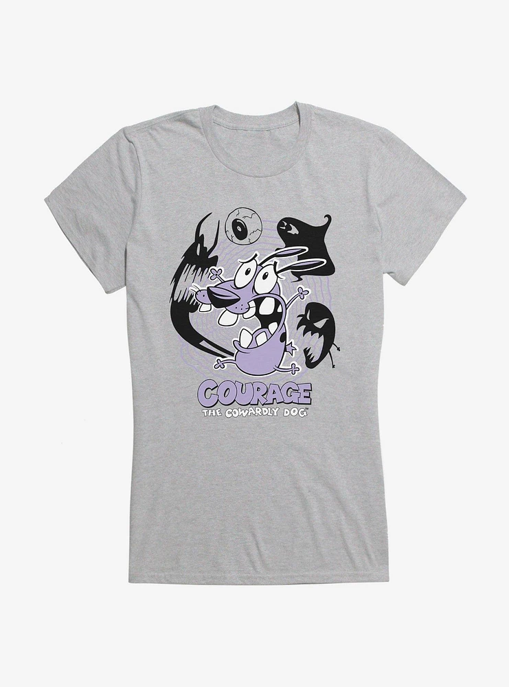 Cartoon Network Courage The Cowardly Dog Ghosts Girls T-Shirt