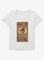 Puss Boots Scratched Wanted Poster Girls T-Shirt Plus