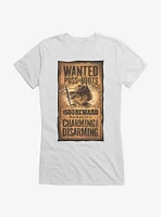 Puss Boots Scratched Wanted Poster Girls T-Shirt