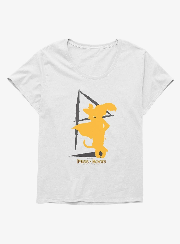 Puss Boots Signature Silhouette Girls T-Shirt Plus