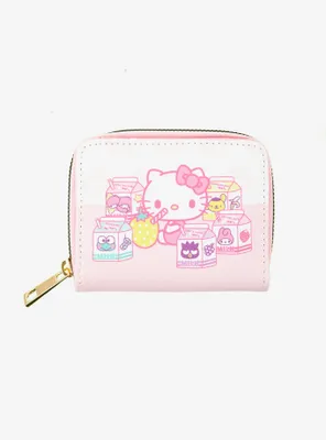 Hello Kitty And Friends Milk Cartons Mini Zipper Wallet
