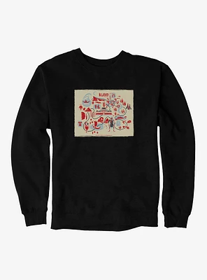 Kubo And The Two Strings Map Layout Sweatshirt