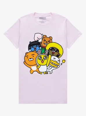 Hello Kitty And Friends Face Panel Stack Boyfriend Fit Girls T-Shirt