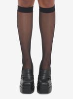 Black Fishnet Knee-Highs