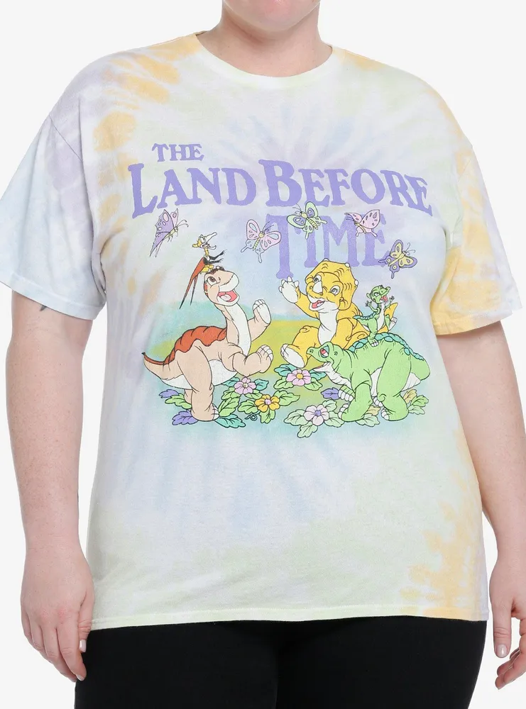 The Land Before Time Character Floral Boyfriend Fit Girls T-Shirt Plus