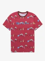 Disney Winnie the Pooh Linear Allover Print T-Shirt - BoxLunch Exclusive