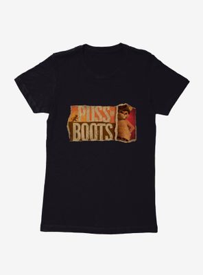Puss Boots Scrap Poster Womens T-Shirt