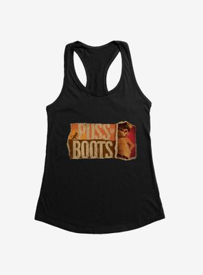 Puss Boots Scrap Poster Womens Tank Top