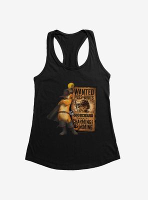 Puss Boots Wanted Poster Womens Tank Top