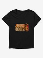 Puss Boots Scrap Poster Womens T-Shirt Plus