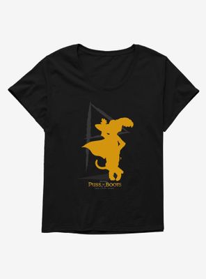 Puss Boots Signature Silhouette Womens T-Shirt Plus