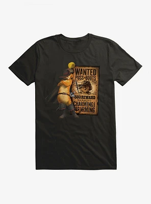 Puss Boots Wanted Poster T-Shirt