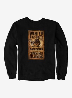 Puss Boots Scratched Wanted Poster Sweatshirt