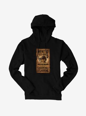 Puss Boots Scratched Wanted Poster Hoodie