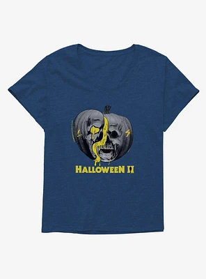 Halloween II Pumpkin Title Logo Girls T-Shirt Plus