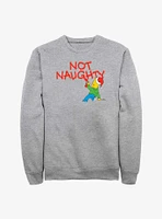 The Simpsons Holiday Bart Not Naughty Sweatshirt