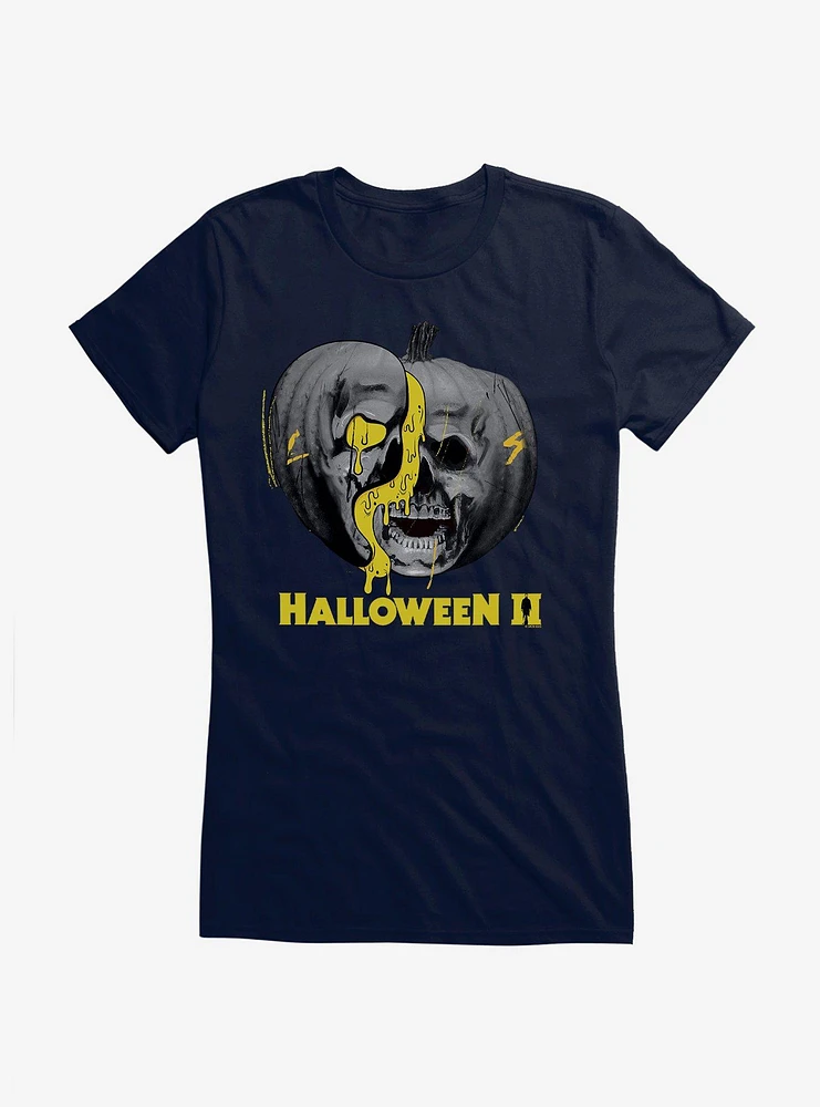 Halloween II Pumpkin Title Logo Girls T-Shirt