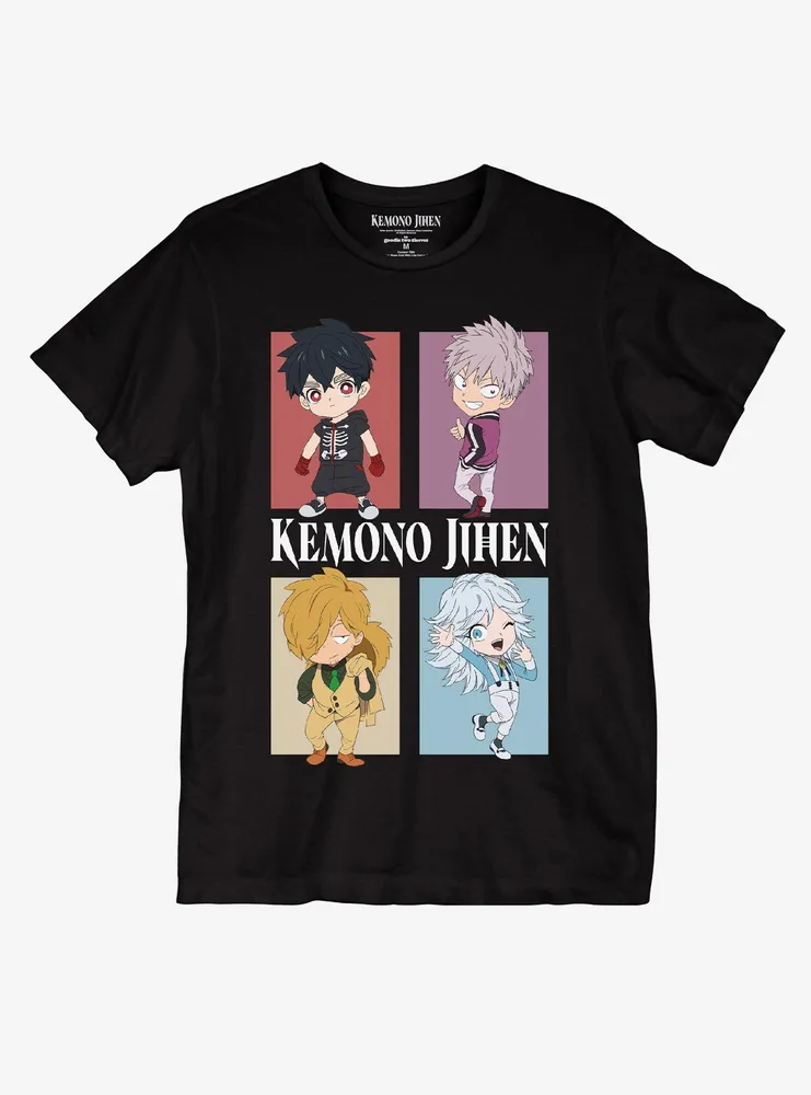 Kemono Jihen Chibi Character Grid T-Shirt