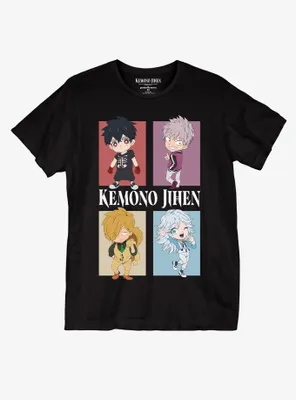 Kemono Jihen Chibi Character Grid T-Shirt