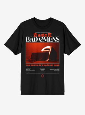 Bad Omens The Death Of Peace Mind Tracklist T-Shirt