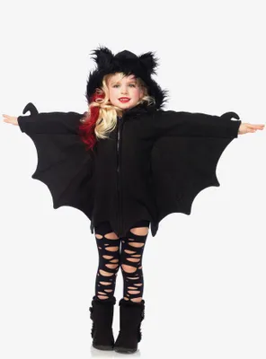 Cozy Bat Zipper Front Fleece Dress Costume