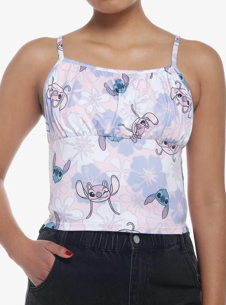 Hot Topic Disney Lilo & Stitch Floral Angel Girls Cami
