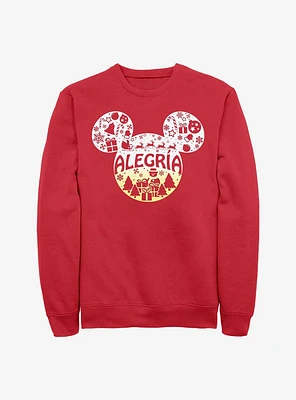 Disney Mickey Mouse Alegria Joy Spanish Ears Sweatshirt