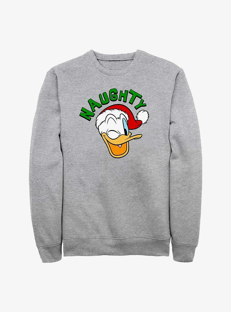 Disney Mickey Mouse Naughty Holiday Donald Sweatshirt