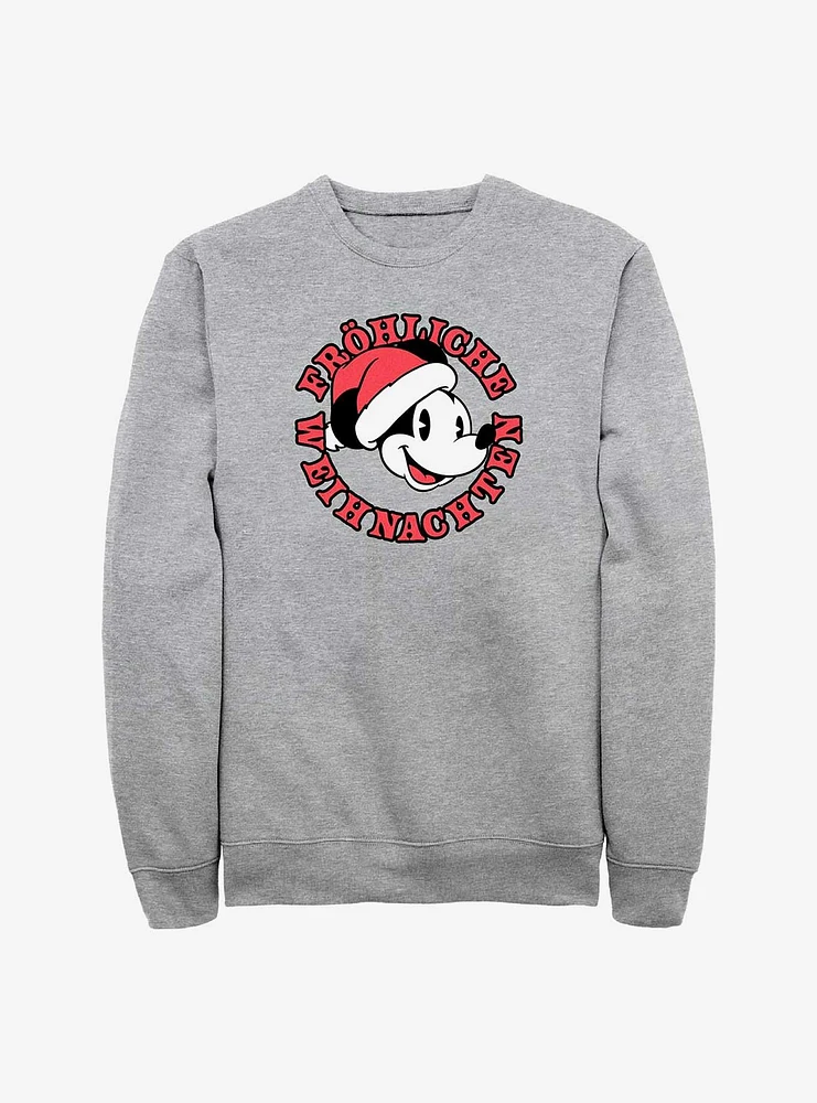 Disney Mickey Mouse Frohliche Weihnachten Merry Christmas German Sweatshirt