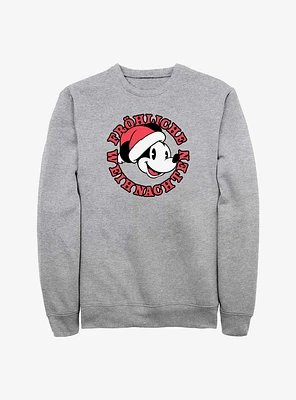 Disney Mickey Mouse Frohliche Weihnachten Merry Christmas German Sweatshirt