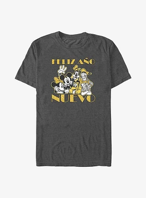 Disney Mickey Mouse Feliz Ano Nuevo Happy New Year Spanish T-Shirt