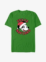 Disney Mickey Mouse Feliz Navidad Merry Christmas Spanish T-Shirt