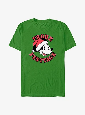 Disney Mickey Mouse Frohe Festtage Happy Holidays German T-Shirt