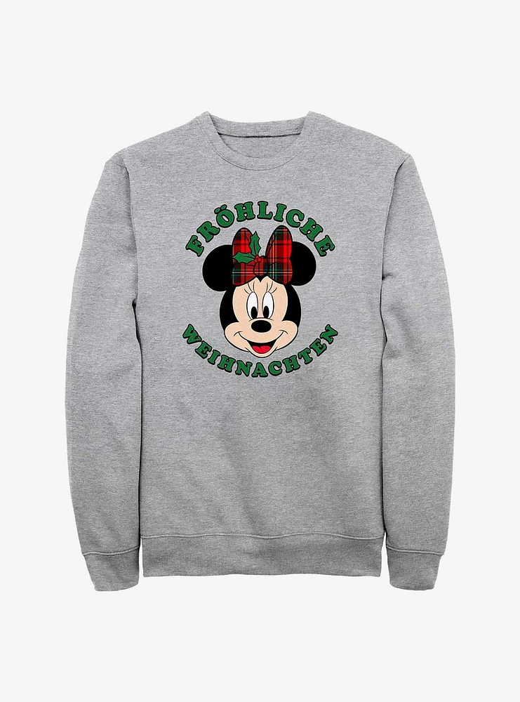 Disney Minnie Mouse Frohliche Weihnachten Merry Christmas German Sweatshirt