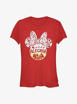 Disney Minnie Mouse Alegria Joy Spanish Ears Girls T-Shirt