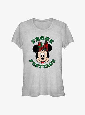Disney Minnie Mouse Frohe Festtage Happy Holidays German Girls T-Shirt