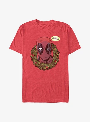 Marvel Deadpool Season's Greetings Wreath T-Shirt